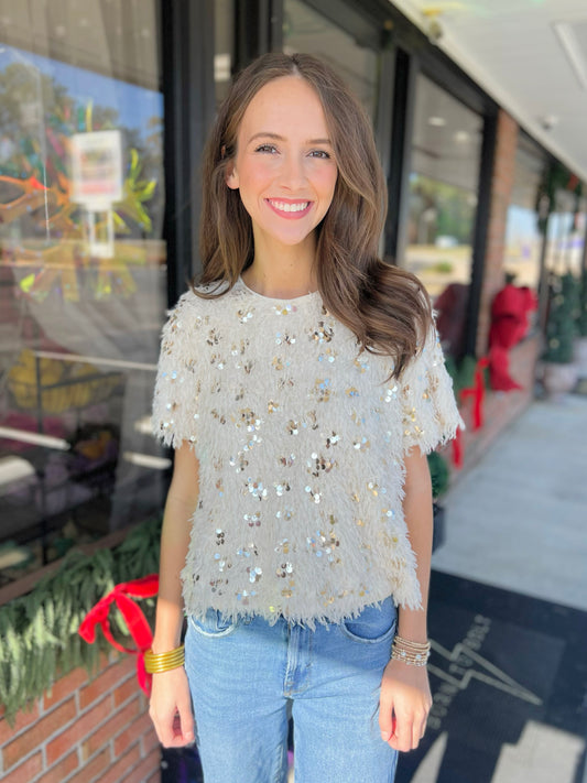 Sassy Sequin Top