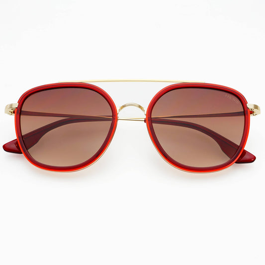 Weston Round Sunglasses: Red