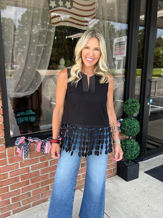 Dotted Fringe Top