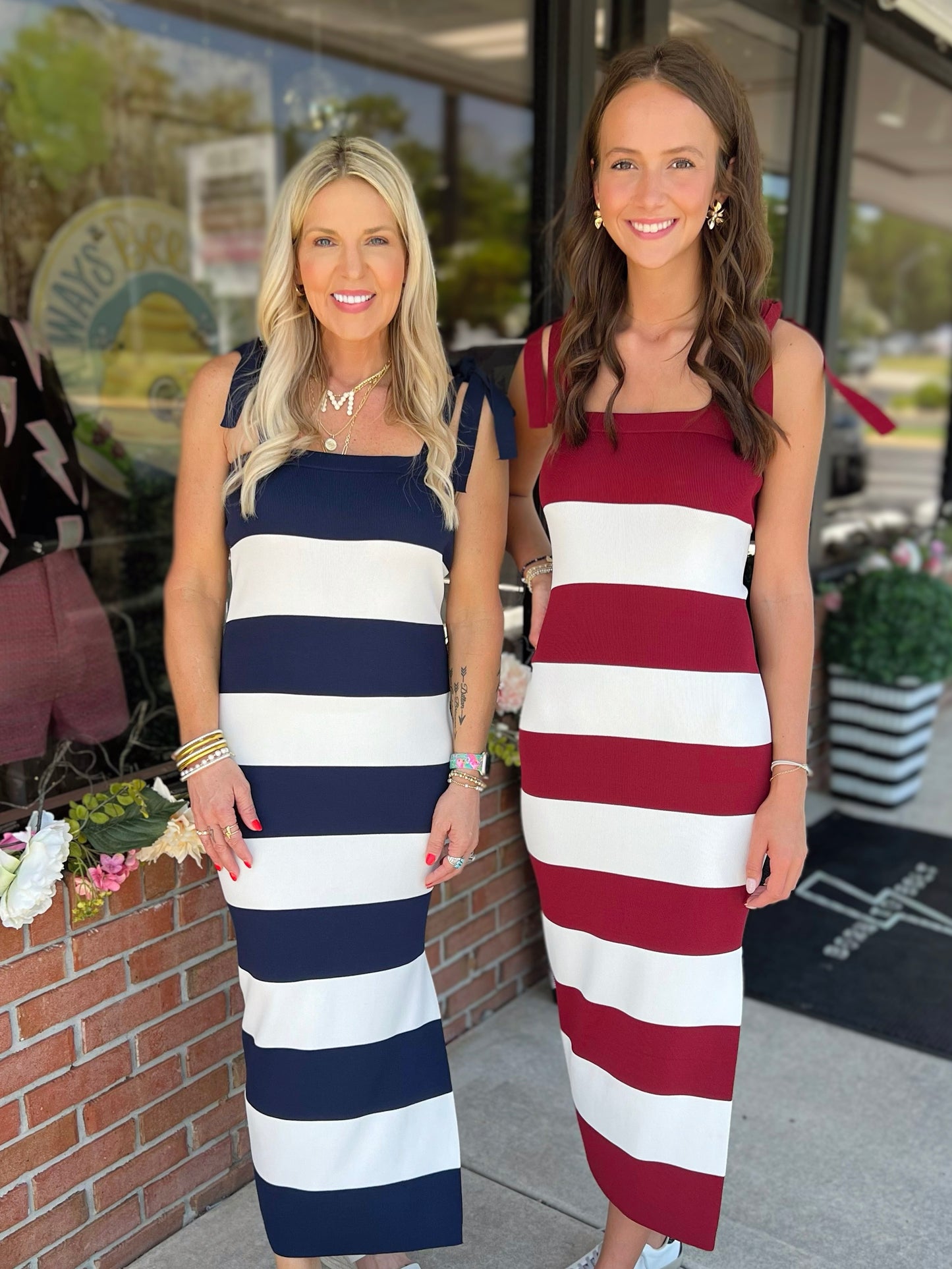 Lined Up Maxi Dress