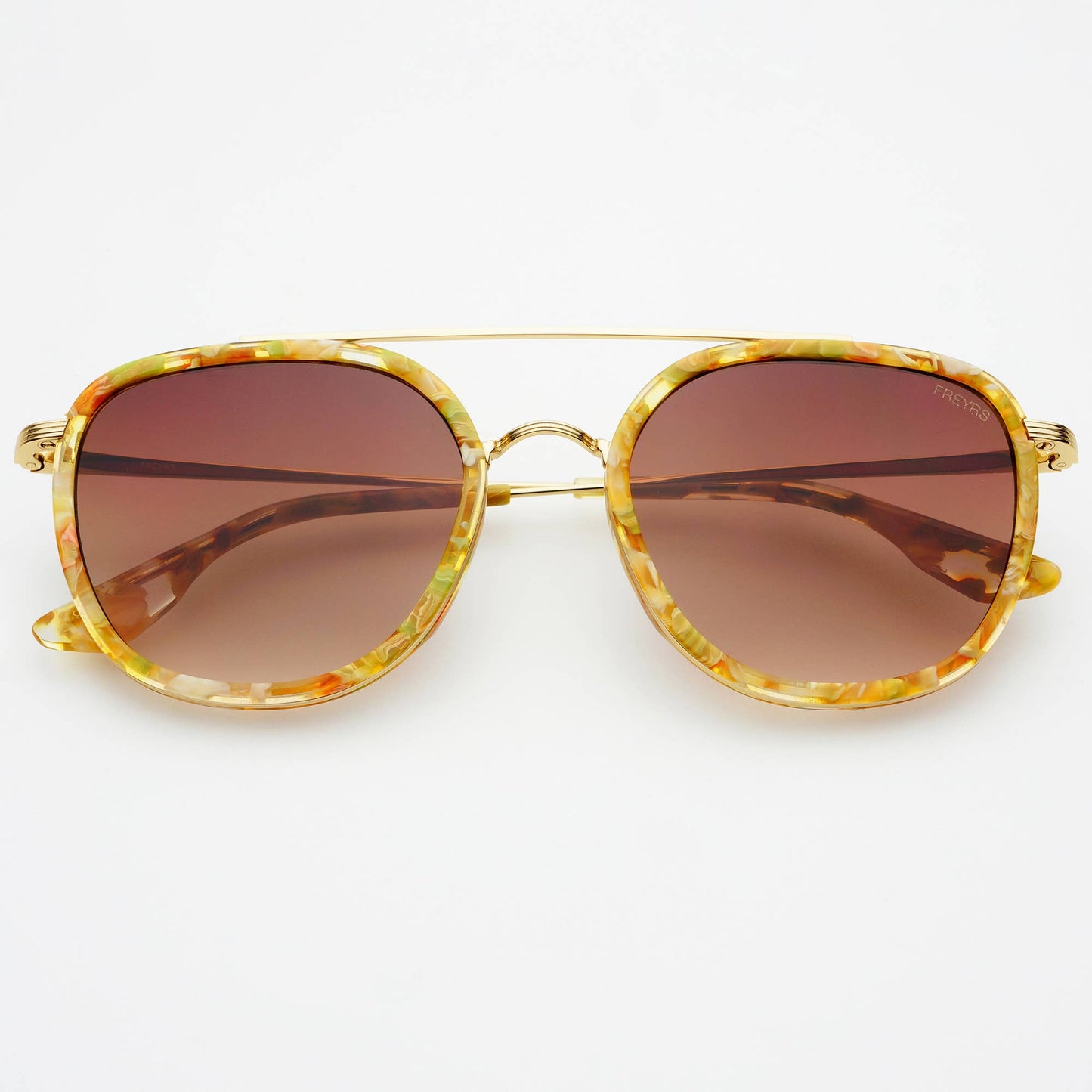Weston Acetate Round Sunglasses: Yellow Tortoise