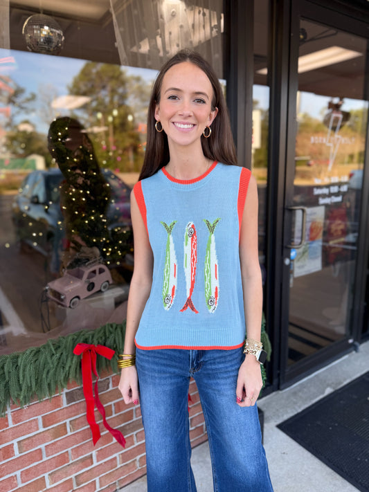 Fish Sweater Vest