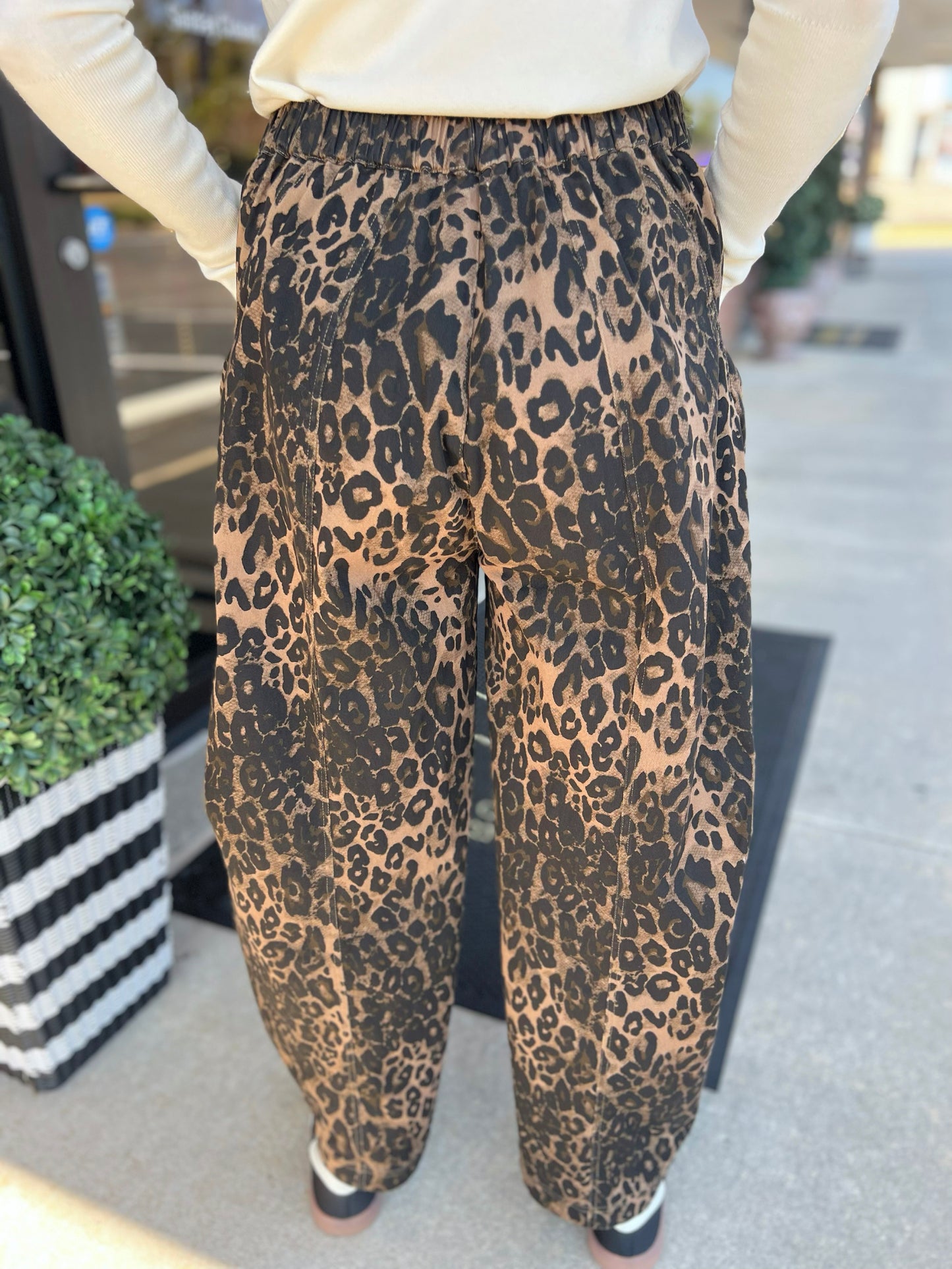 Leopard Barrel Pants