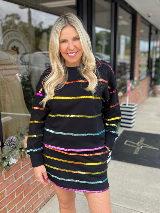 BC Sequin Stripe Sweatshirt