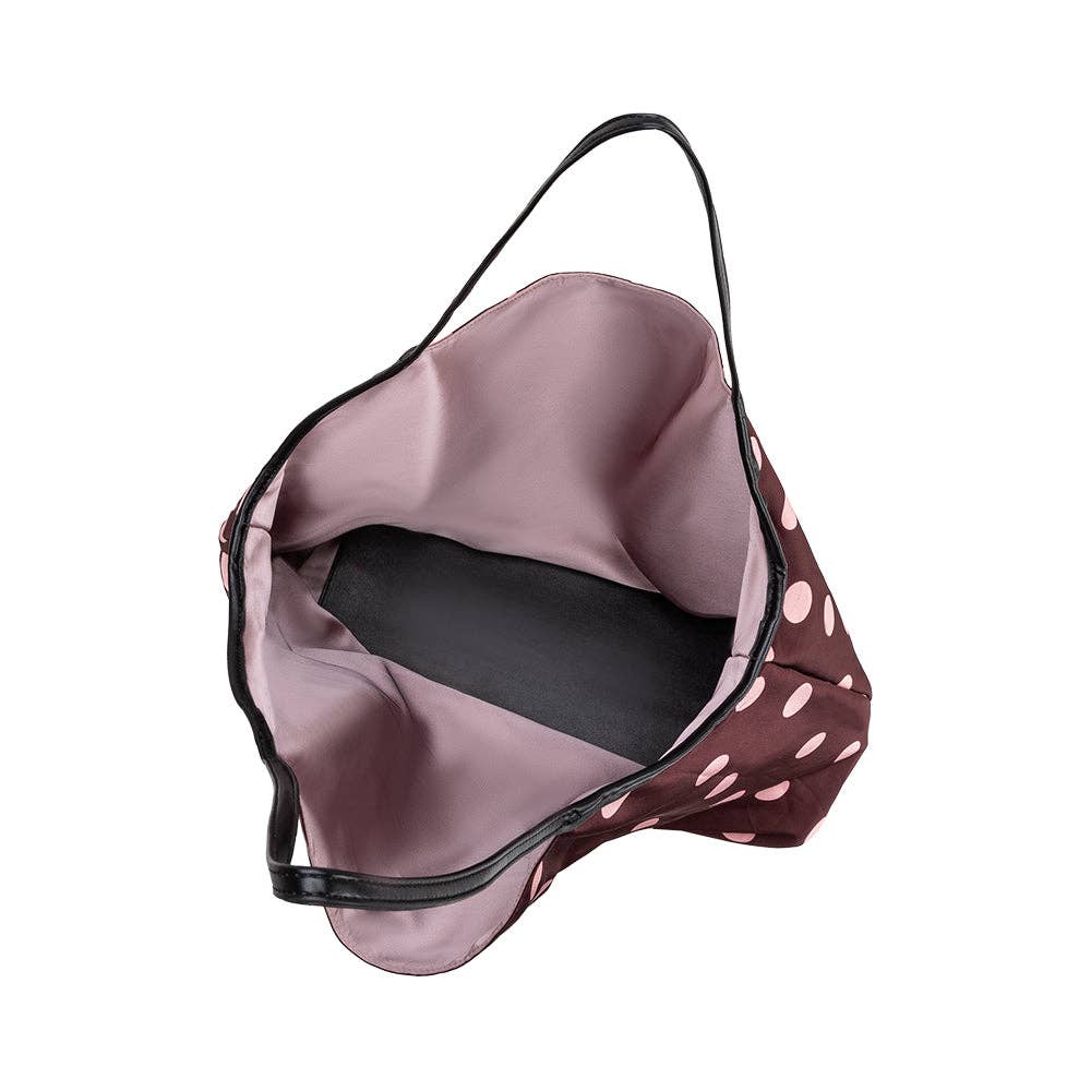Cathy Burgundy Polka Dot Tote Bag