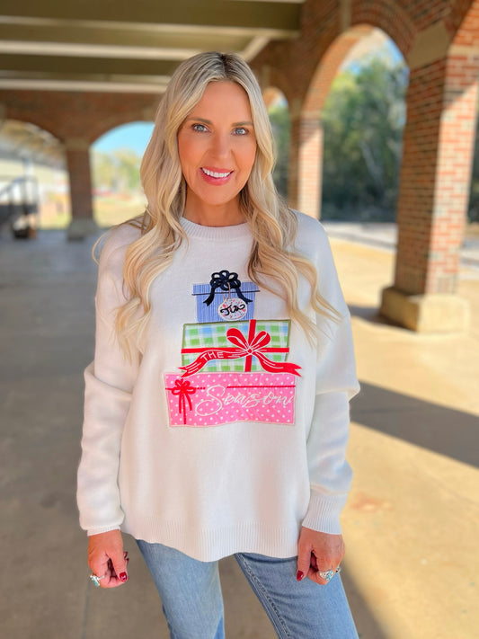 Christmas Present Patchwork Sweater