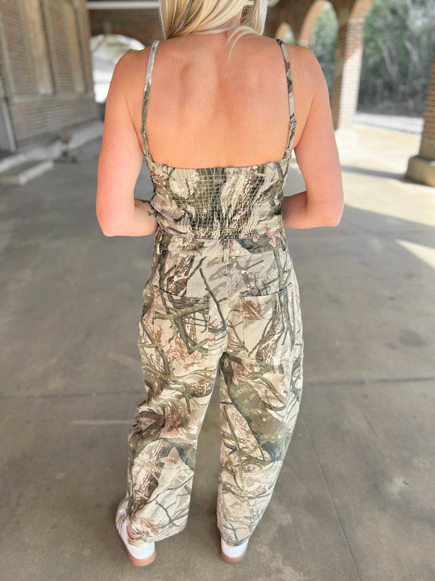 Denim Camo Jumpsuit