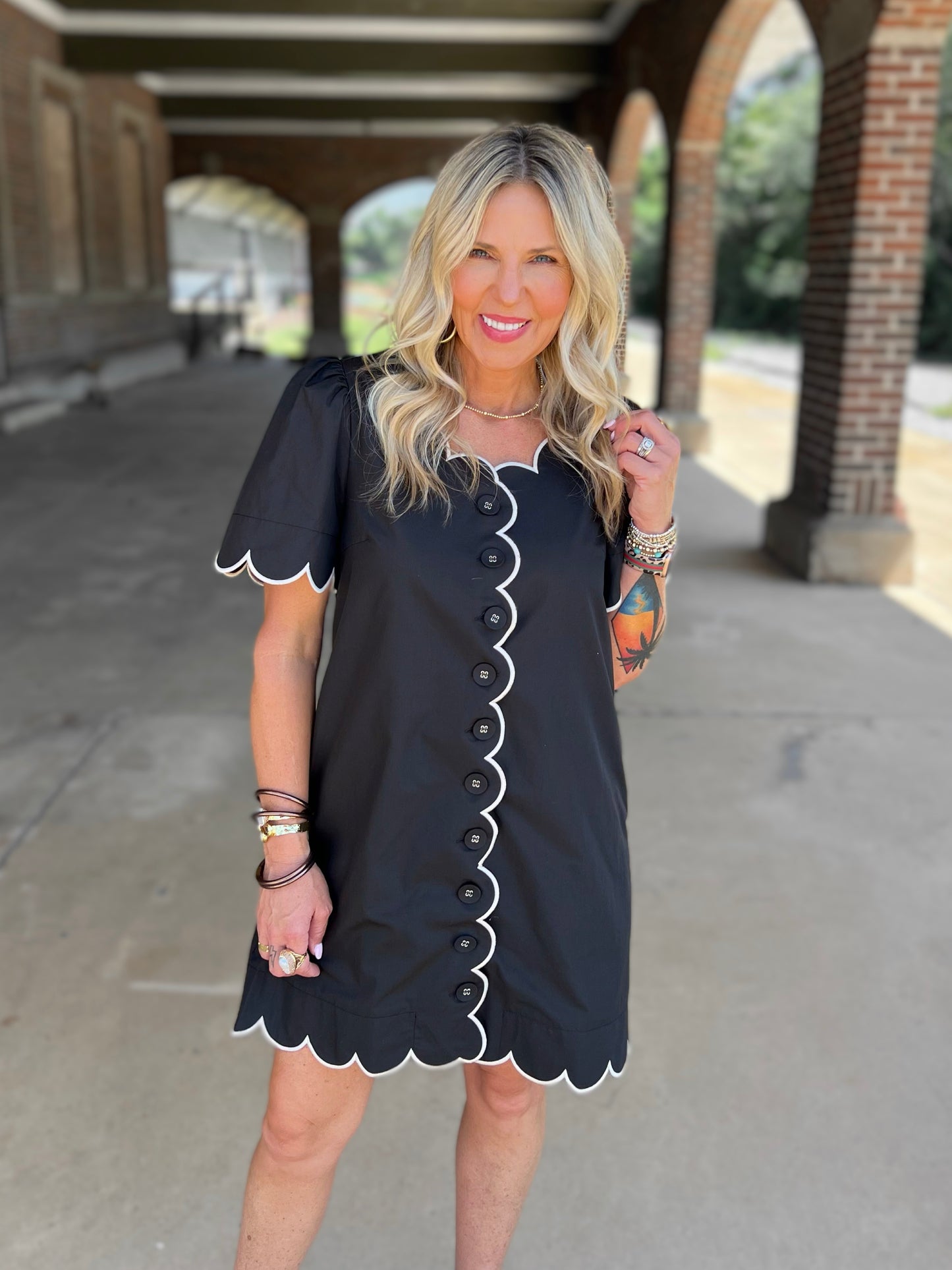 Scallop Mini Dress