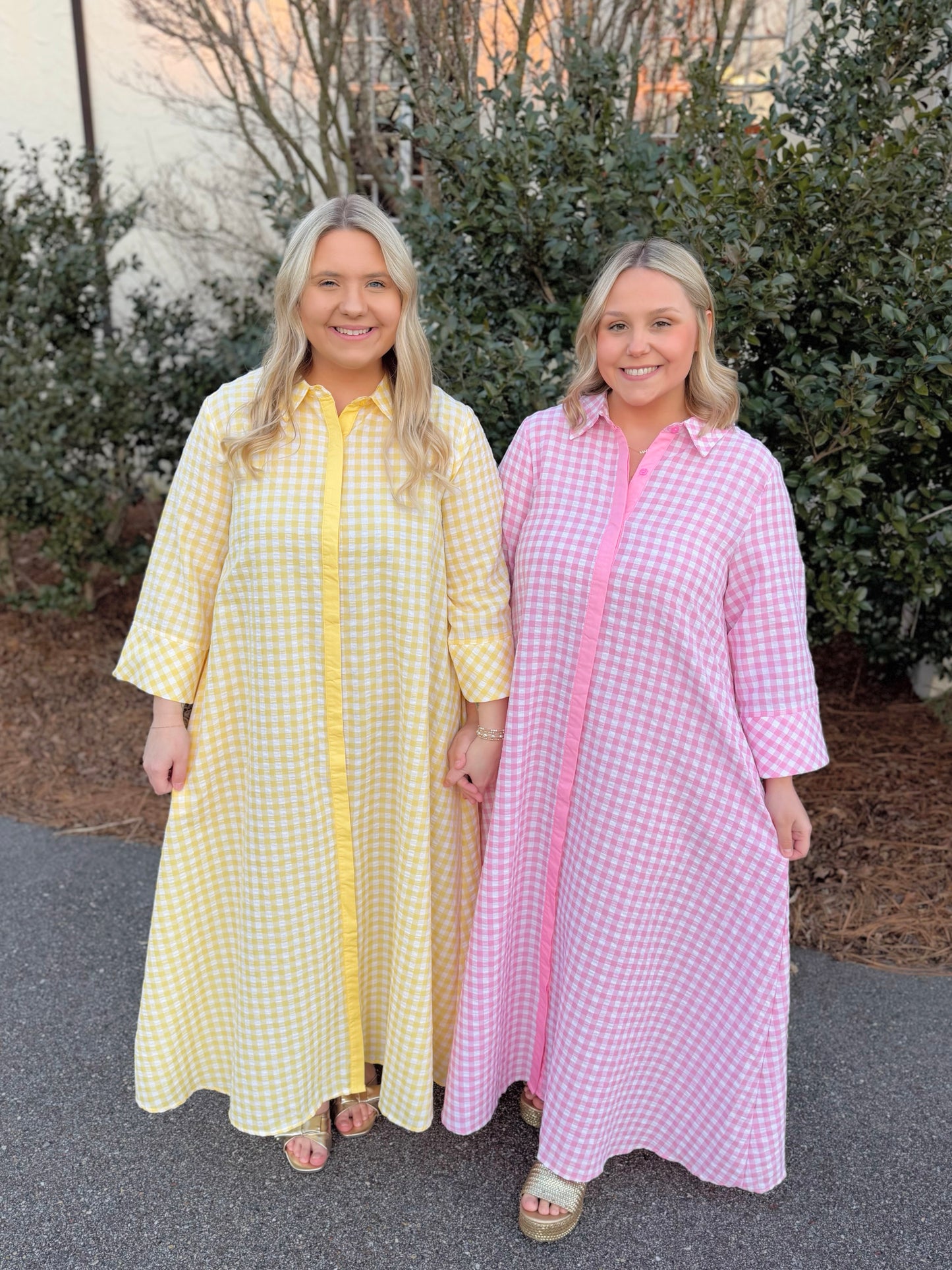 Gingham Midi Dress