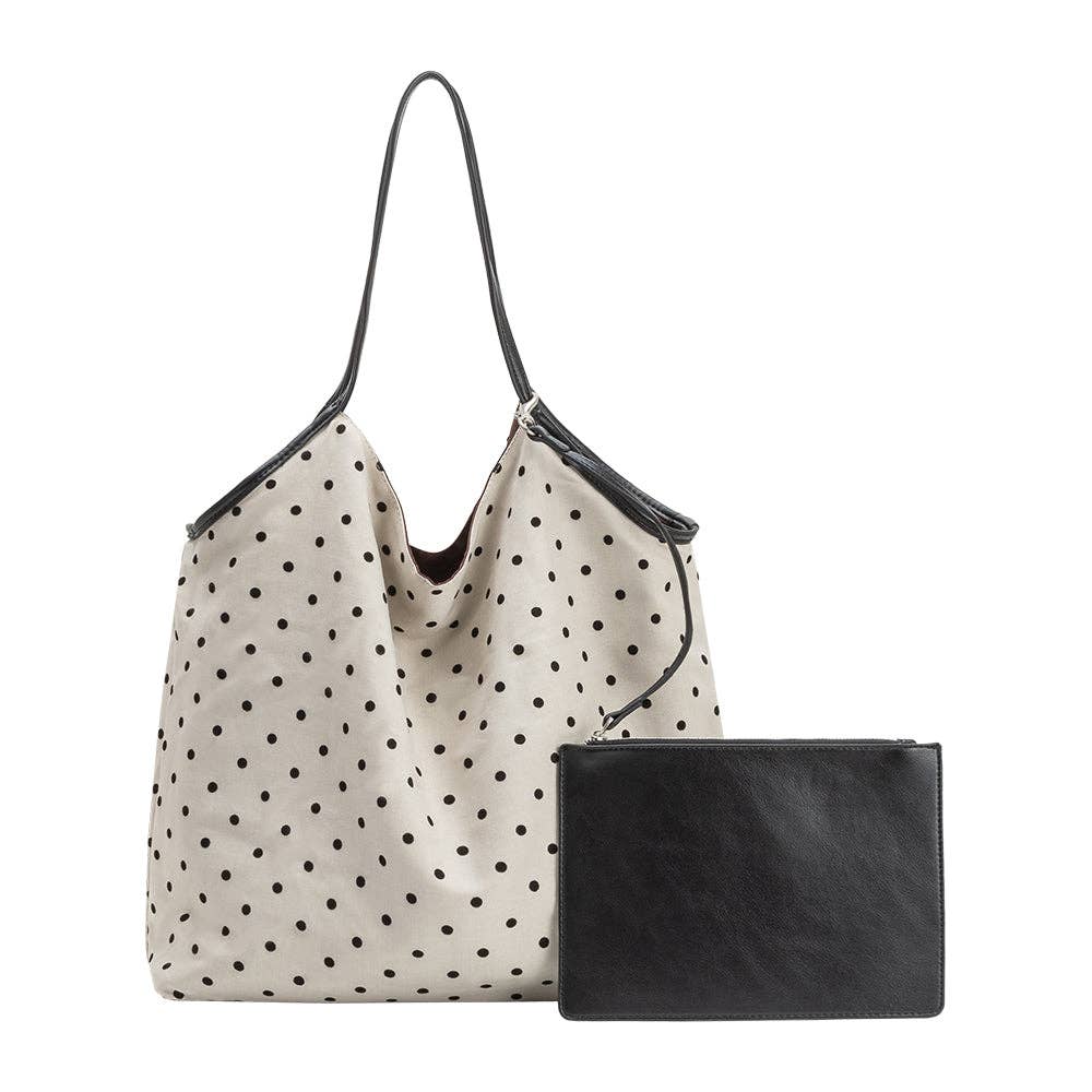 Cathy Ivory Polka Dot Tote Bag