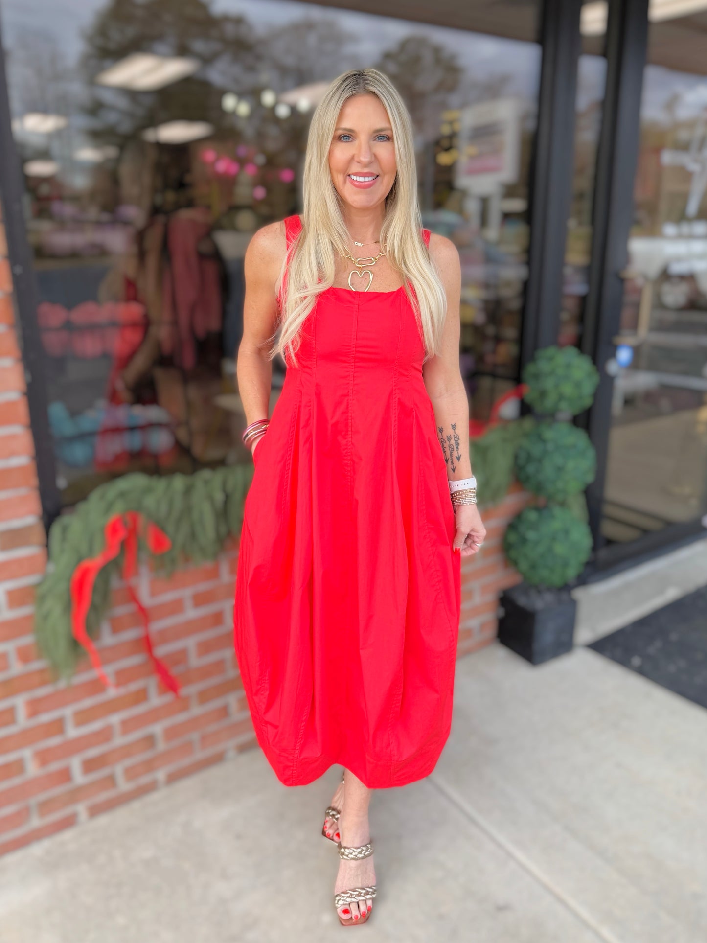 Tulip Hem Midi Dress