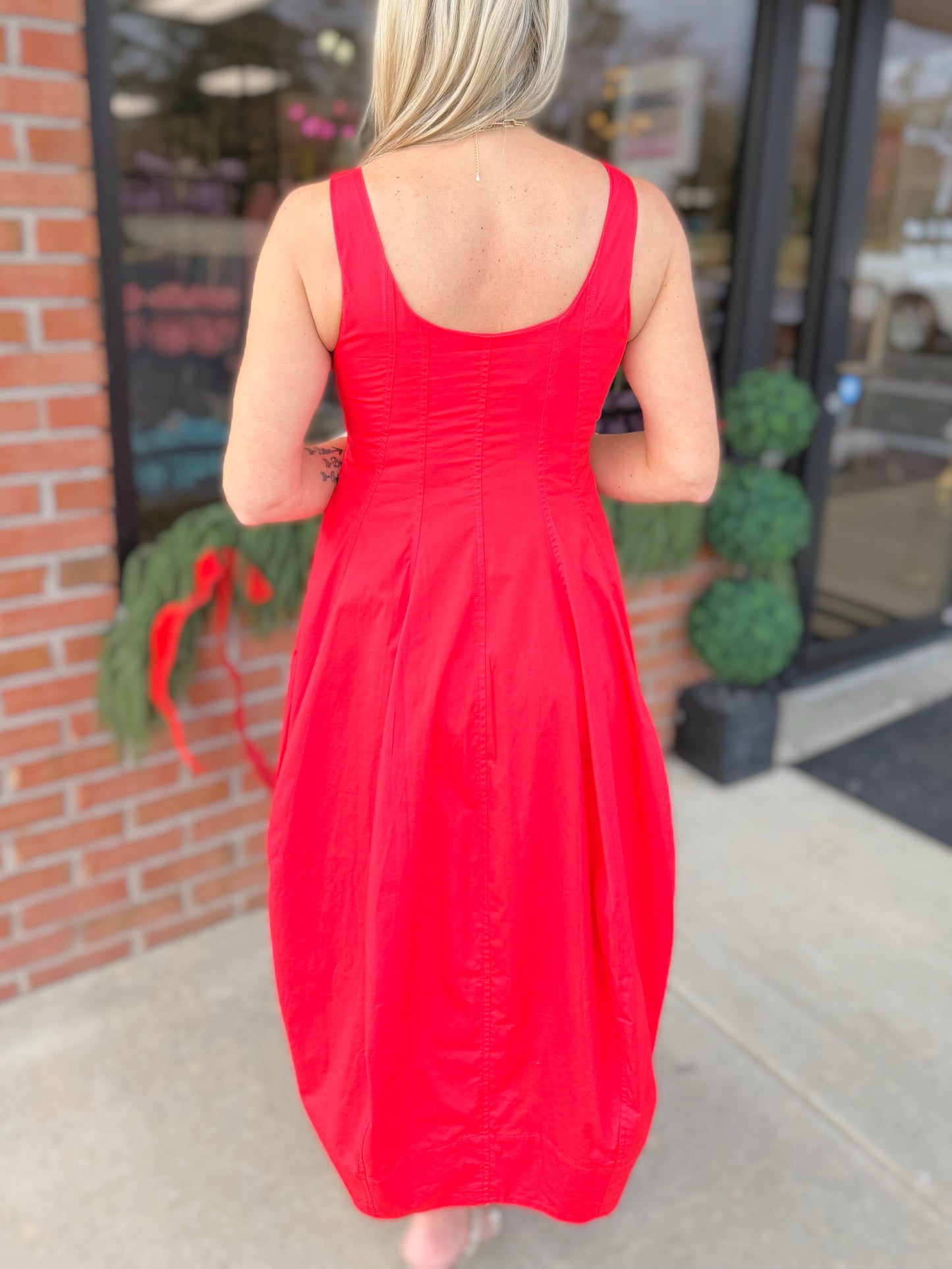 Tulip Hem Midi Dress