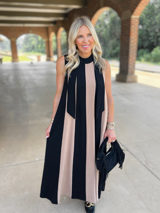 Colorblock Maxi Dress