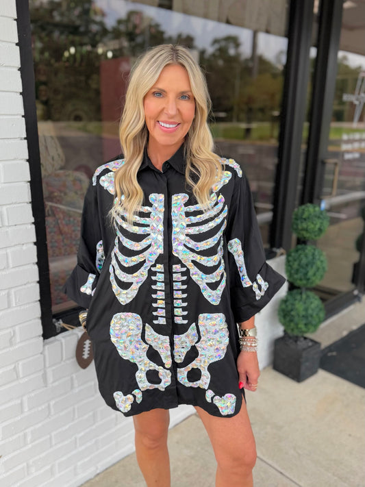 QOS Jeweled Skeleton Tunic