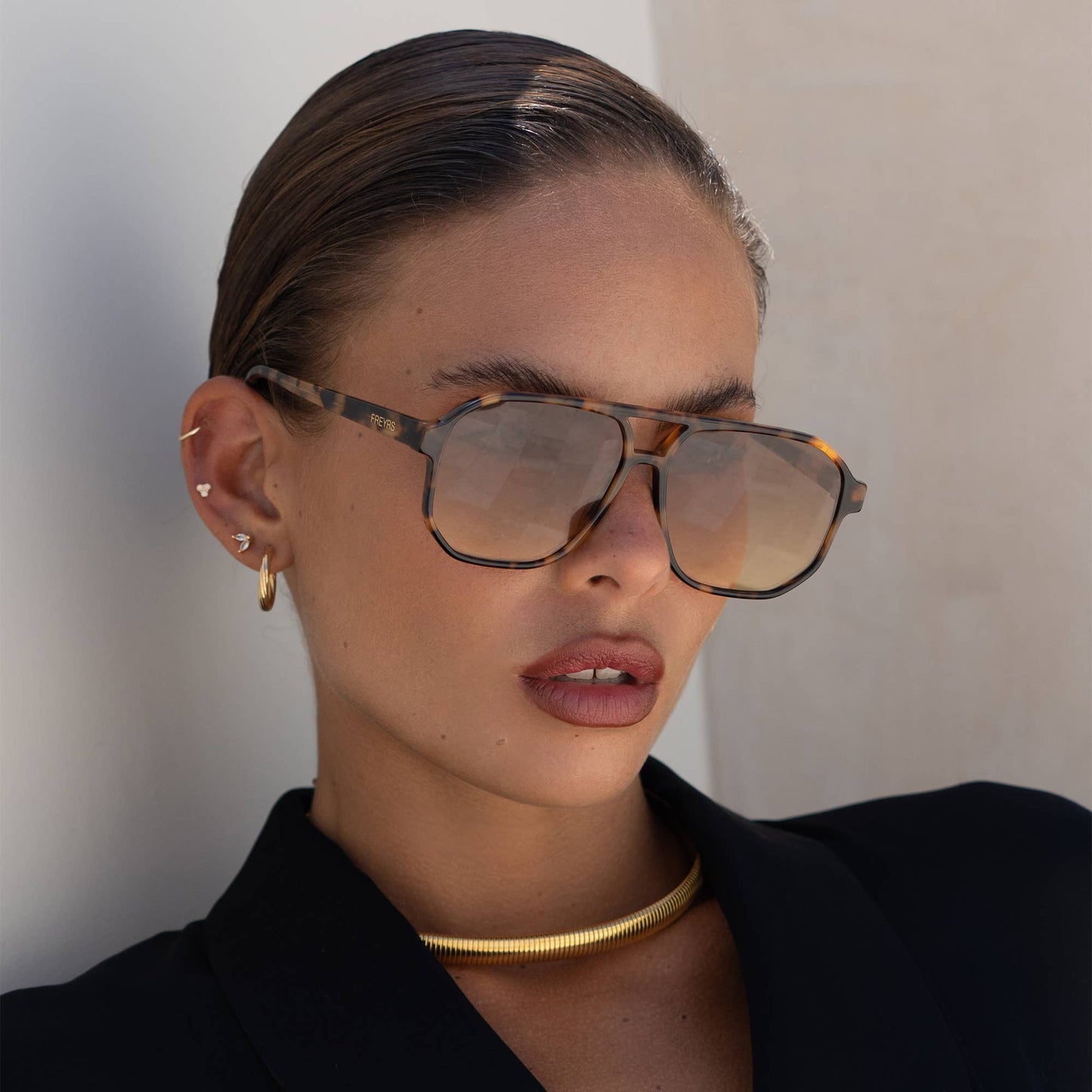 Billie Aviator Sunglasses: Tortoise/Brown