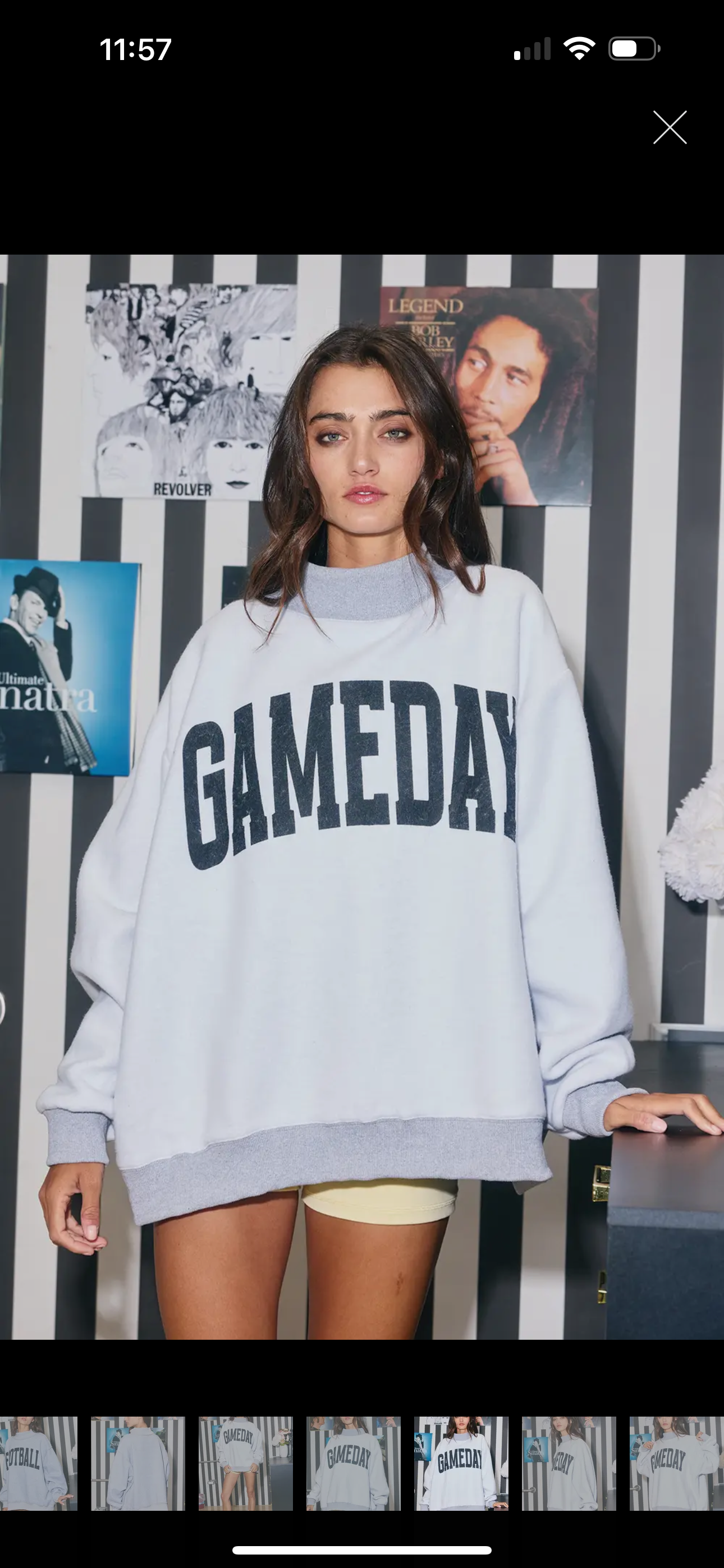 Football Reversible Mock Neck Sweatshirt