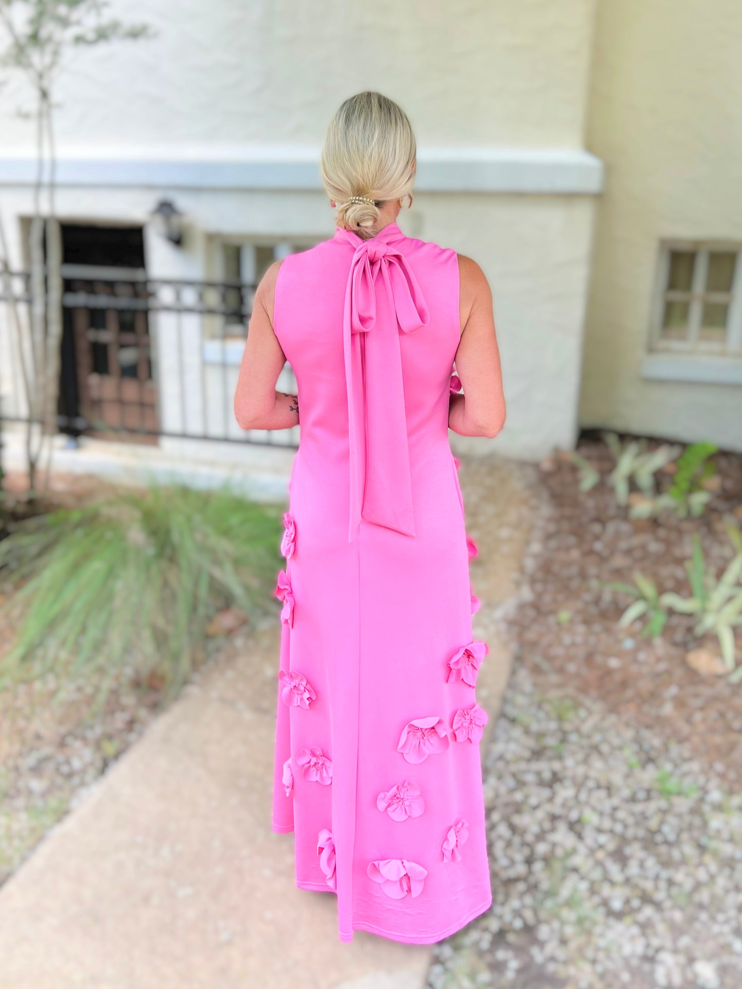 3D Flower Maxi Dress