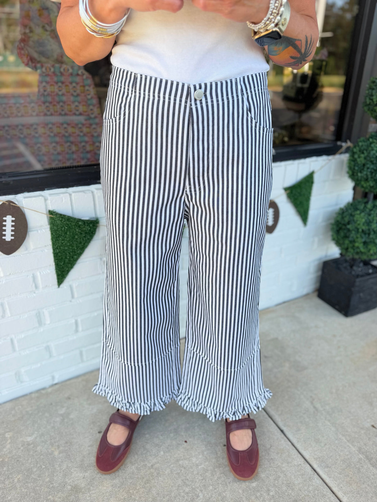 Ruffle Hem Pants