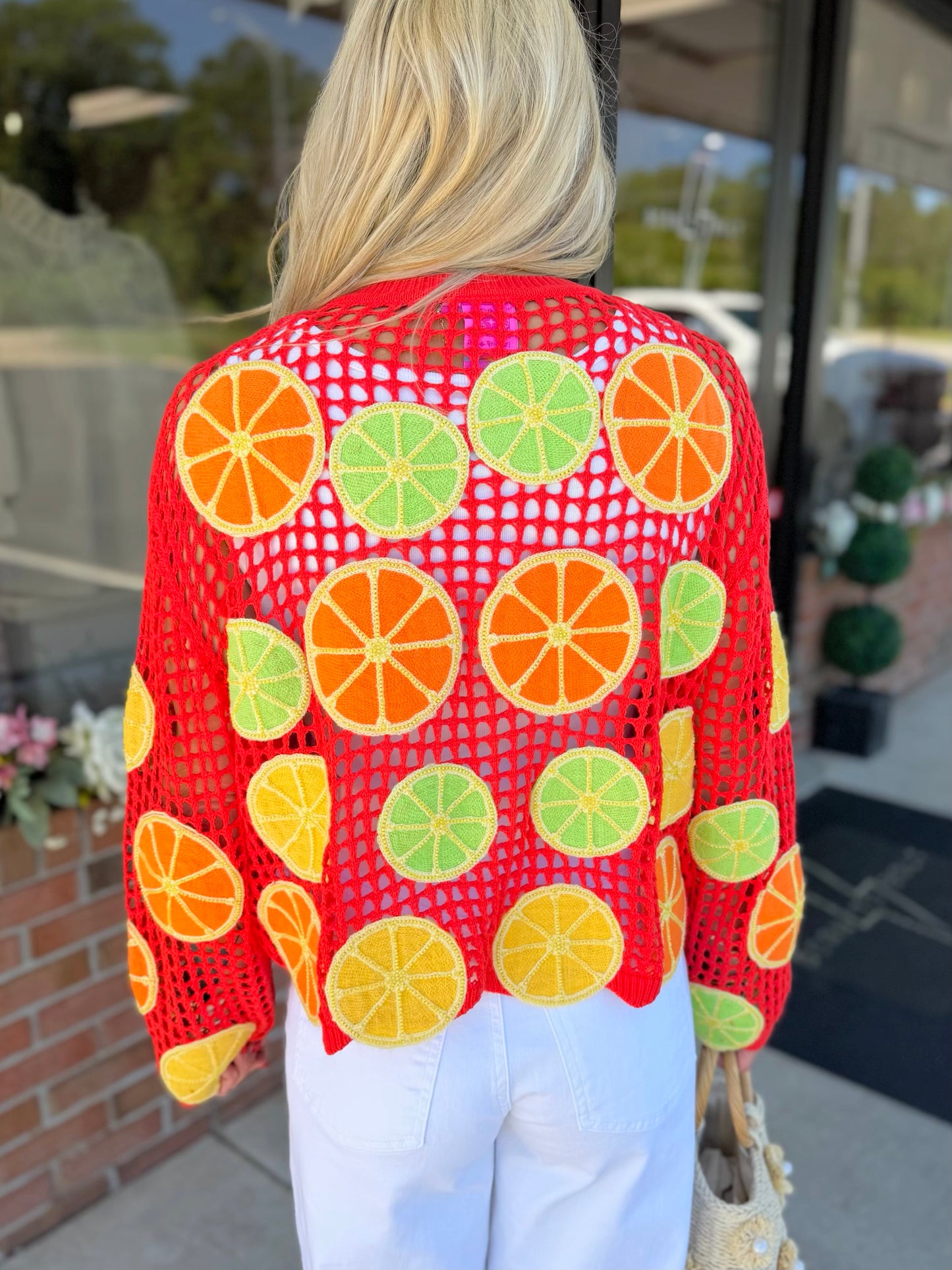 QOS Crochet Fruit Sweater