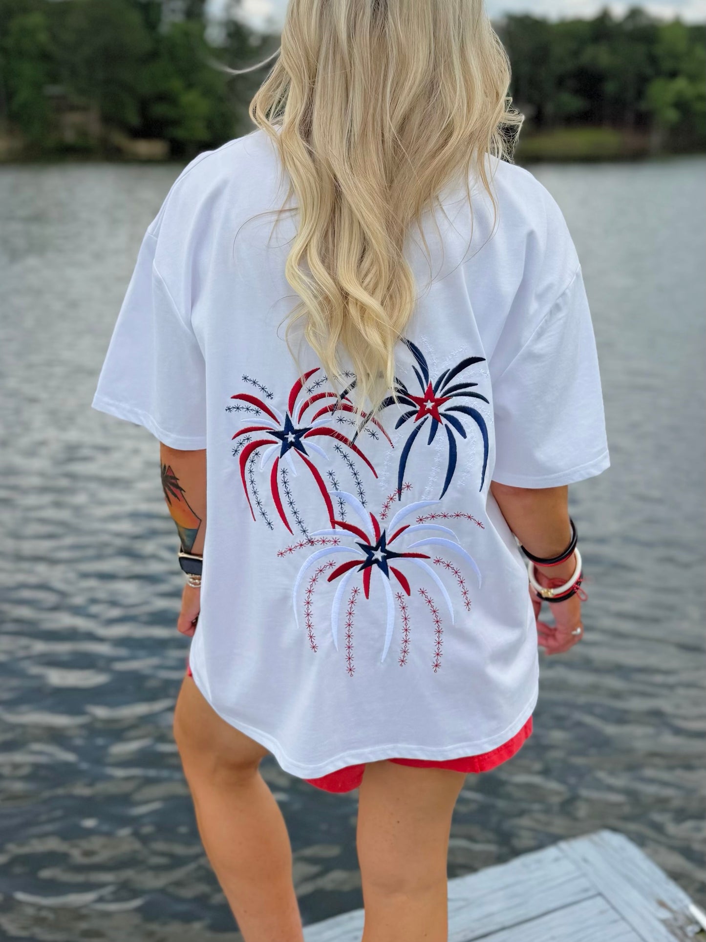 Firework Embroidered Tee