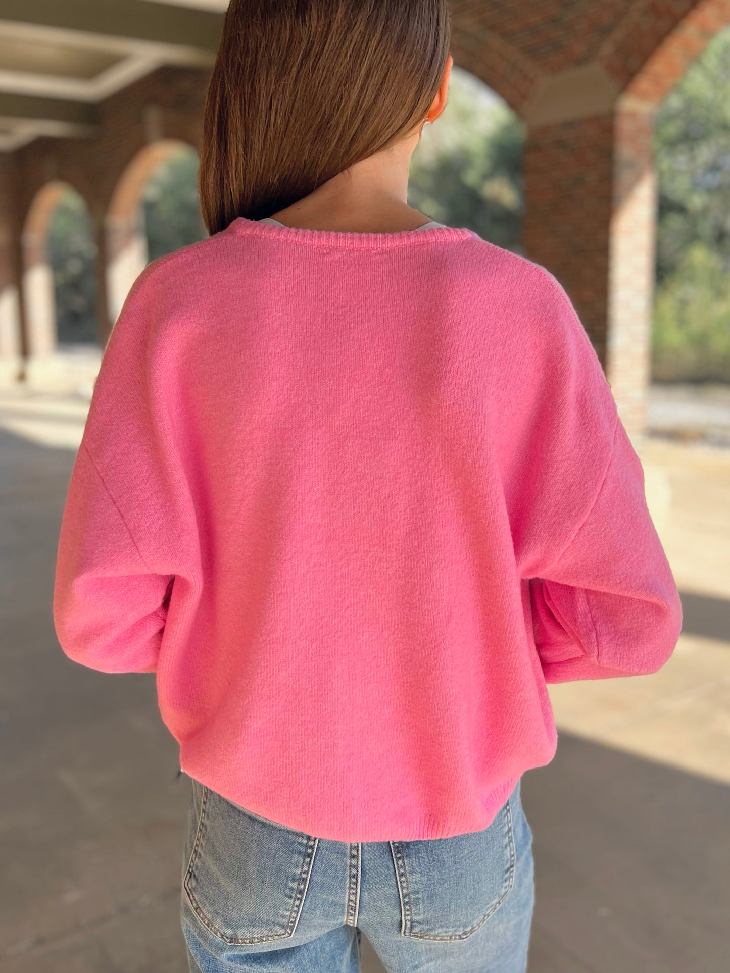 Crewneck Sweater Cardigan