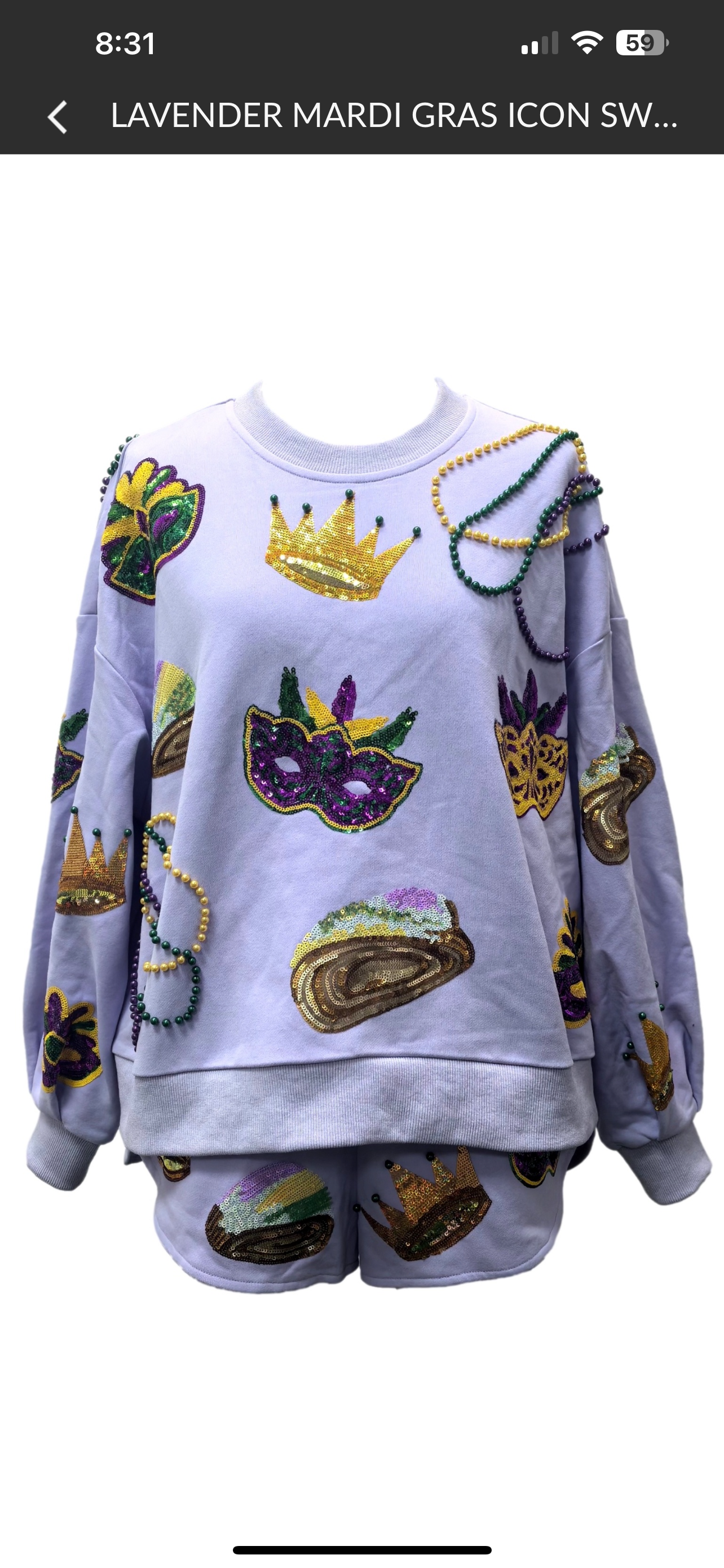 QOS Mardi Gras Icon Sweatshirt