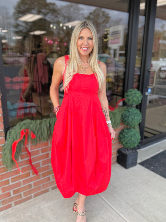 Tulip Hem Midi Dress