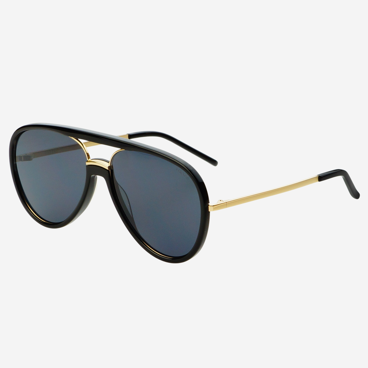 Shay Aviator Sunglasses: Black