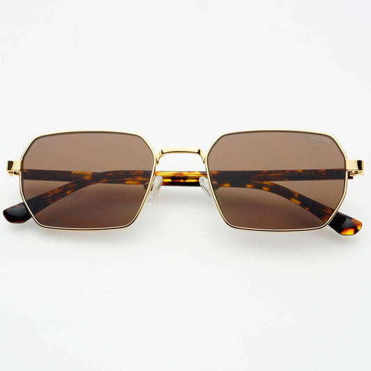 Superior Sunglasses: Gold/Brown