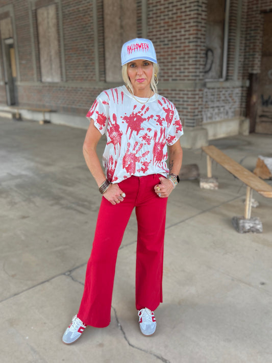 QOS Sequin Bloody Hands Tee