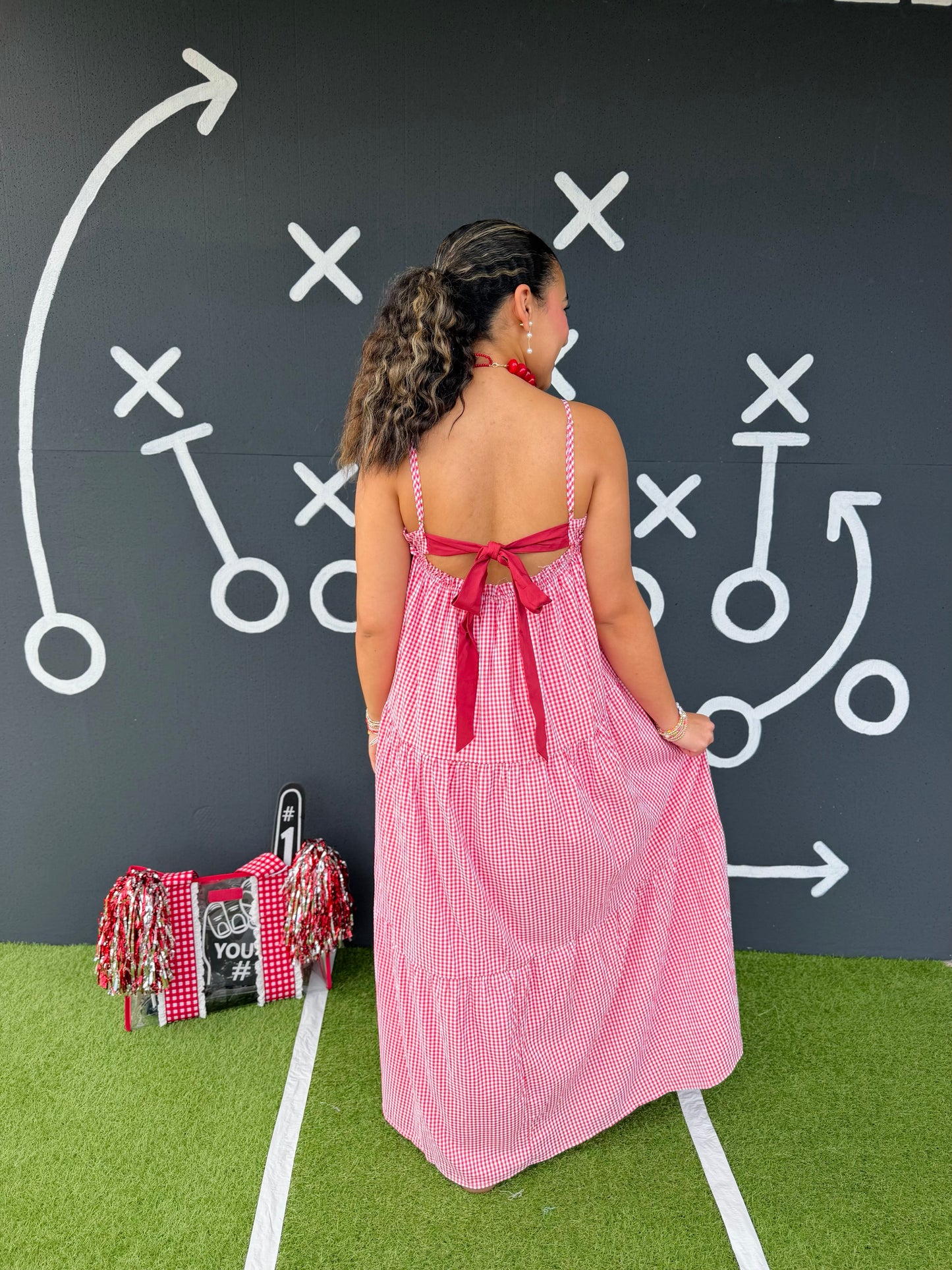 Gingham Tiered Dress