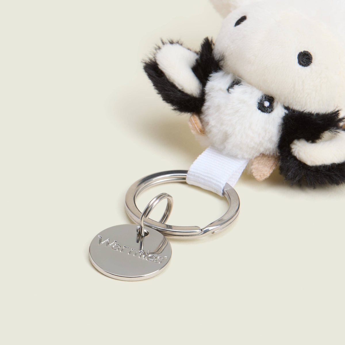 Warmies: Black & White Cow Keyring