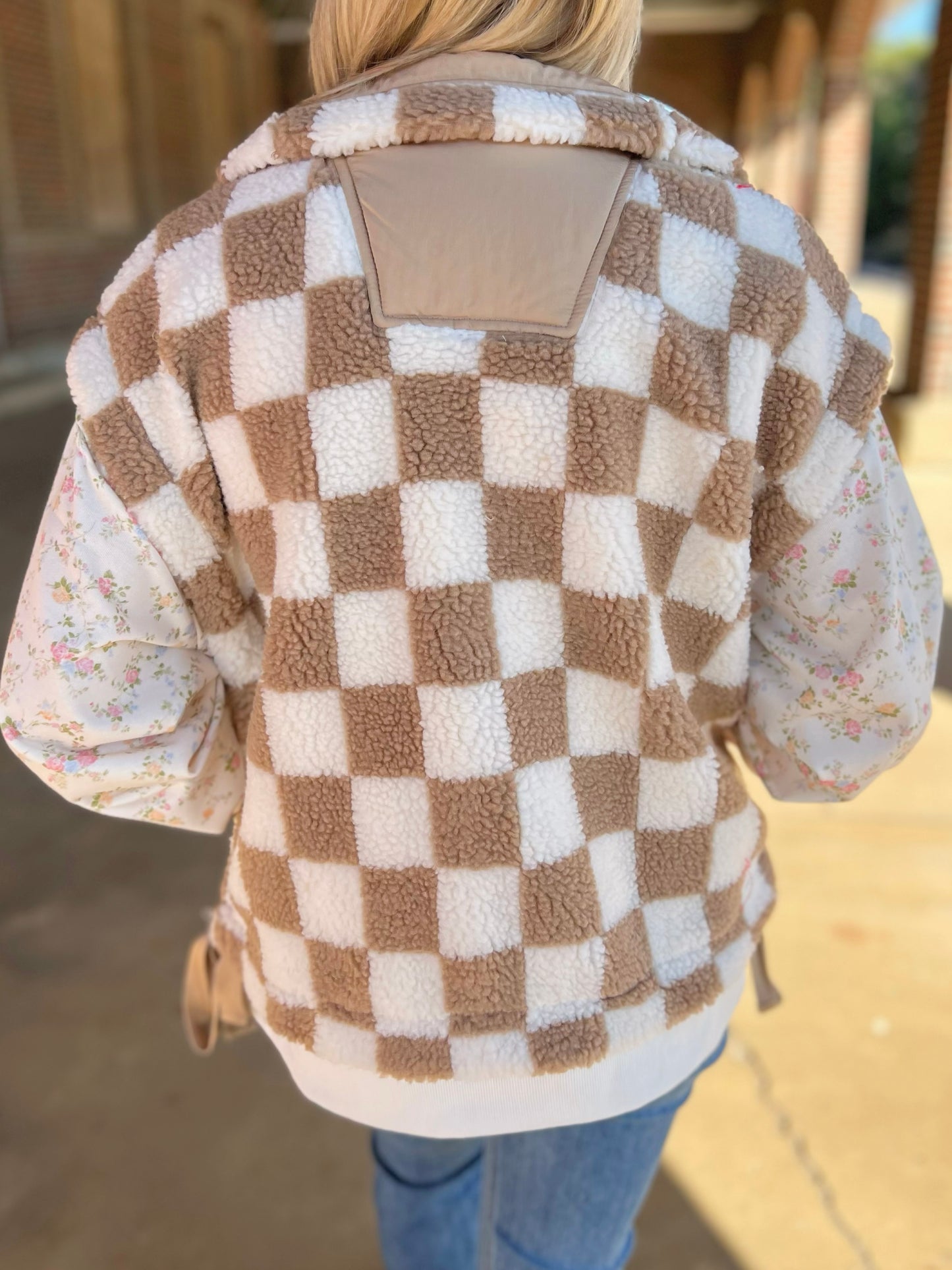 Checkered Fleece Vest