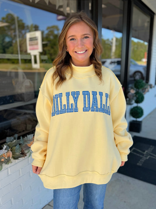 Dilly Dally/Lolly Gag Reversible Mock Neck Sweatshirt