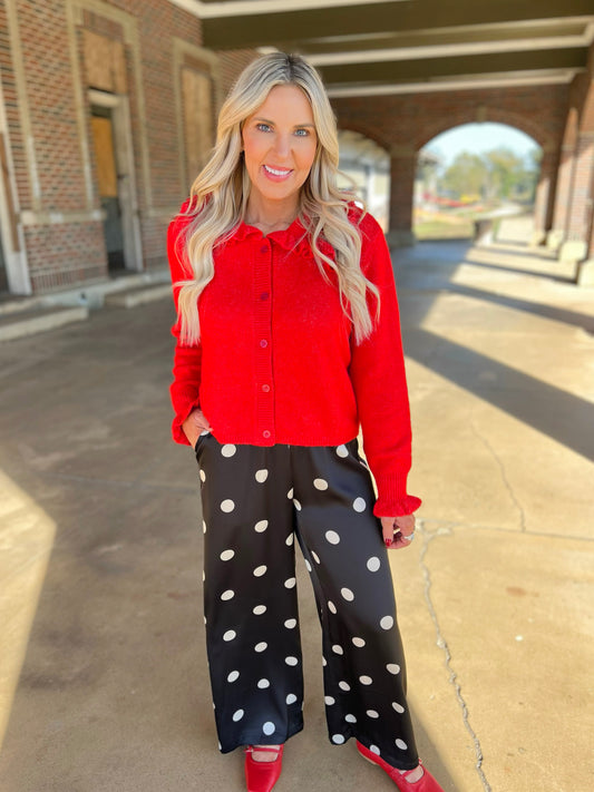 Satin Polka Dot Pants
