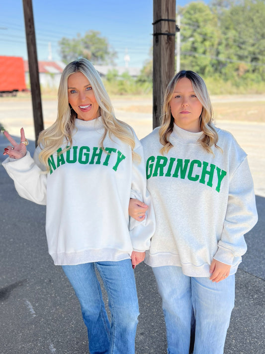 Christmas Reversible Mock Neck Sweatshirt