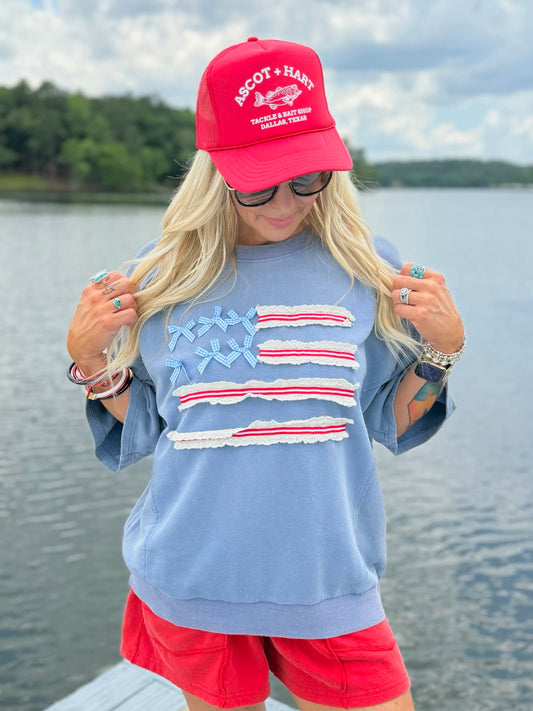 Ribbon Flag Oversized Tee