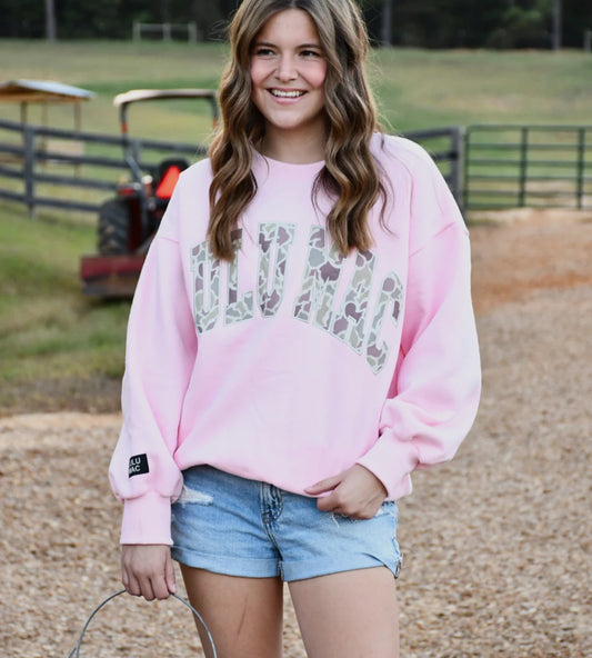 LULU MAC Sweatshirt: Pink/Camo