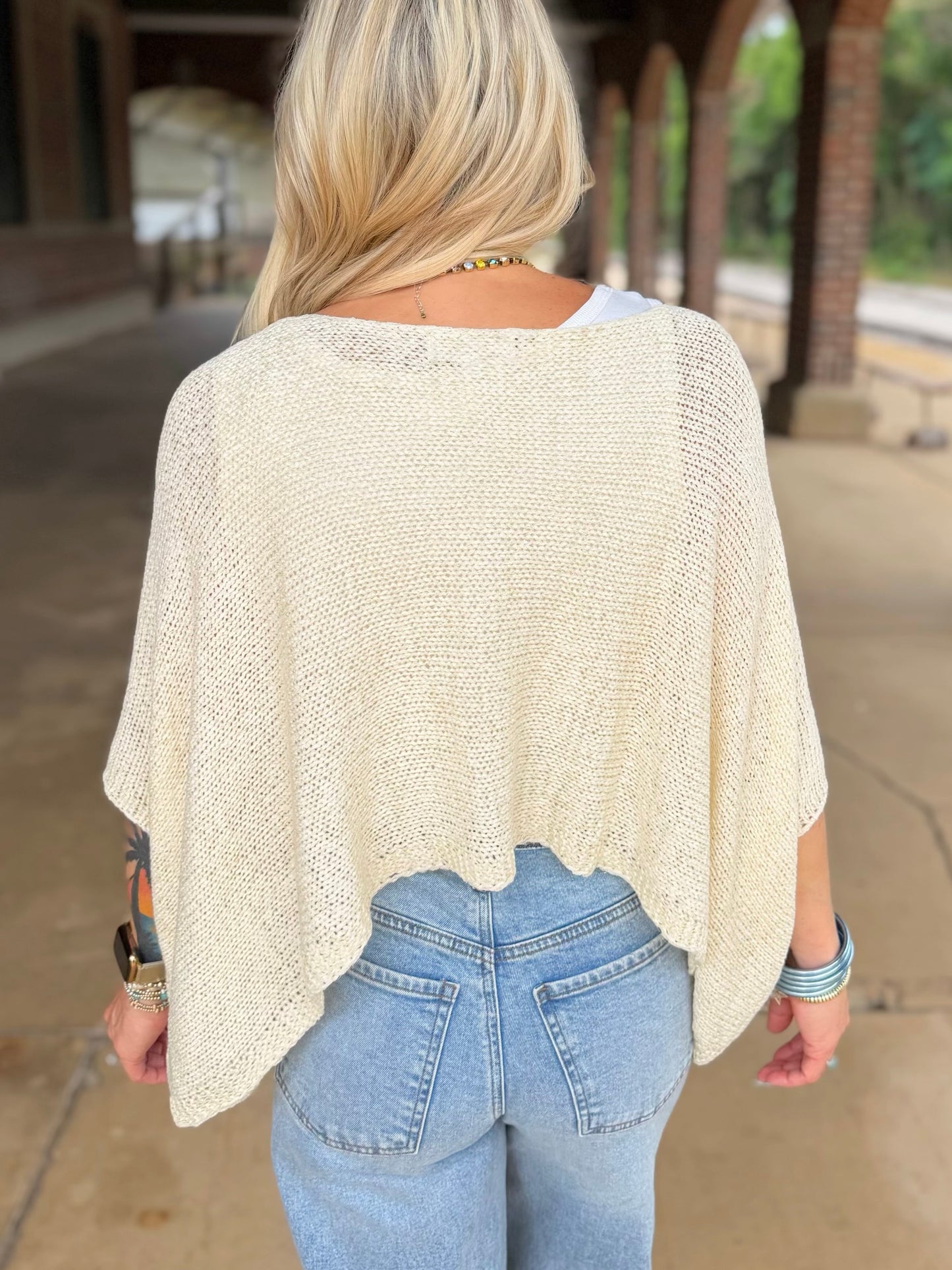 Lurex Poncho Top