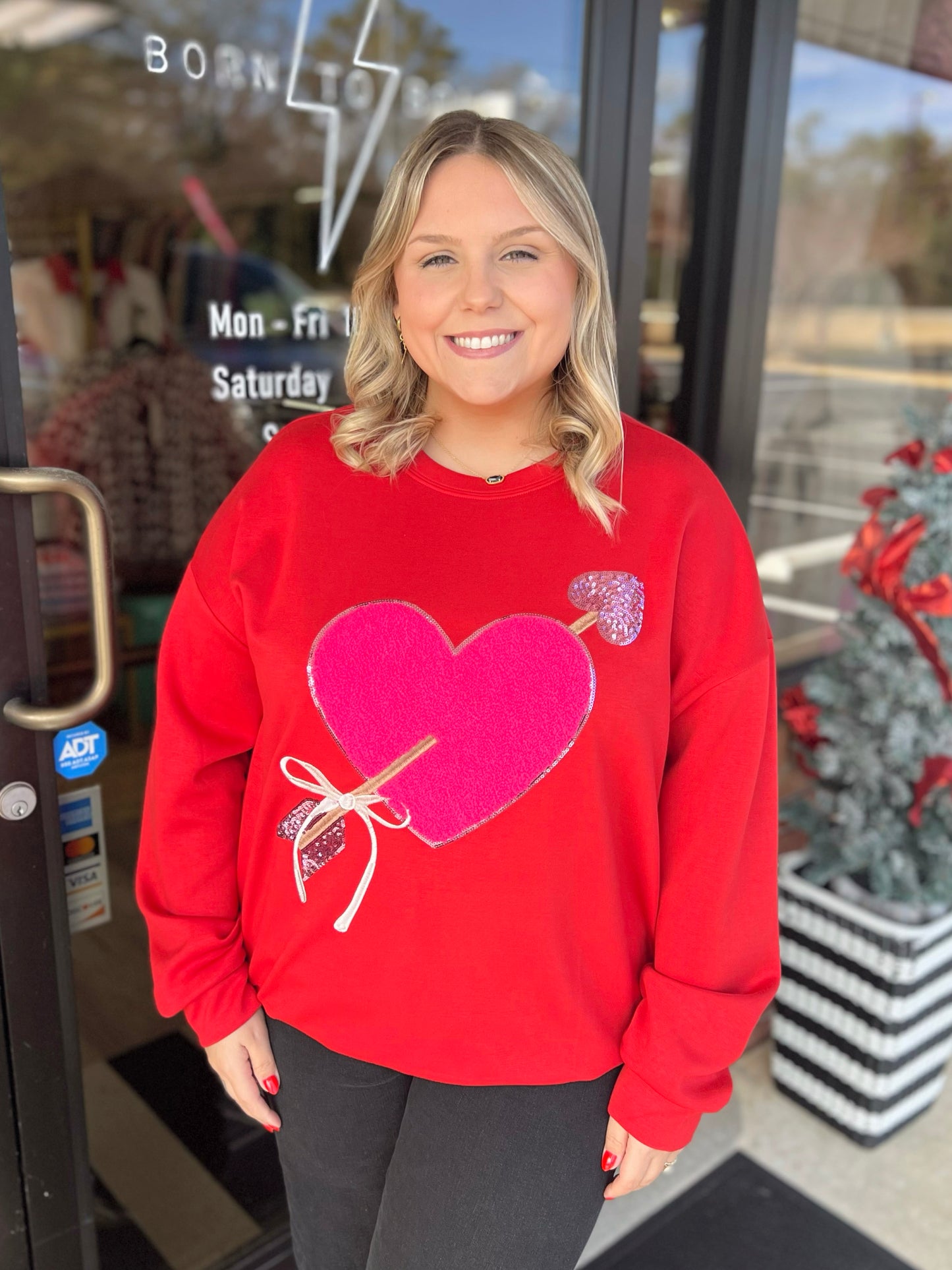 Cross My Heart Chenille Pullover