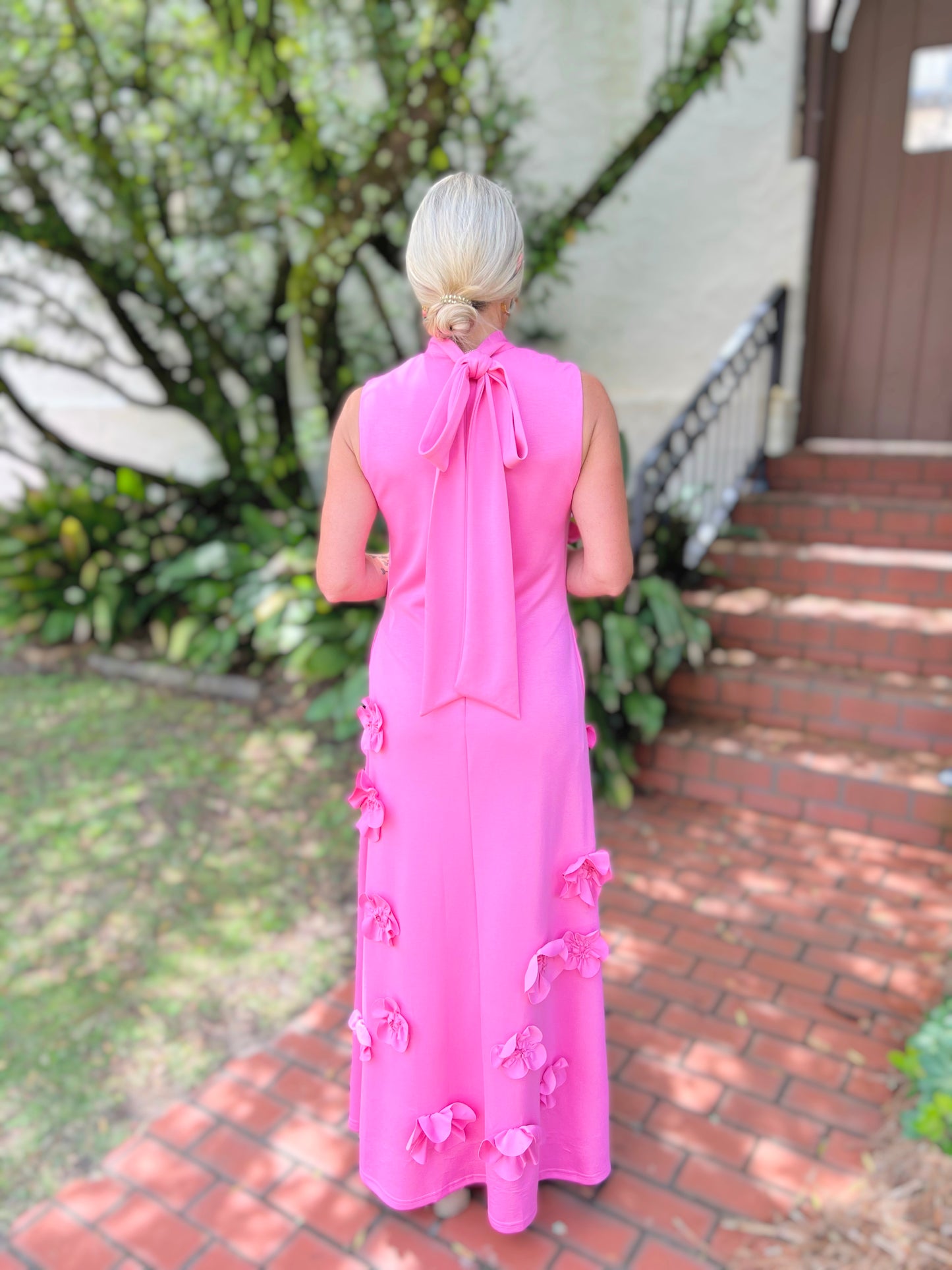 3D Flower Maxi Dress