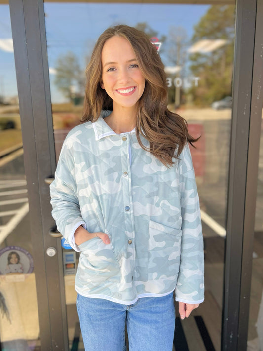 Muted Camo Quilted Jacket