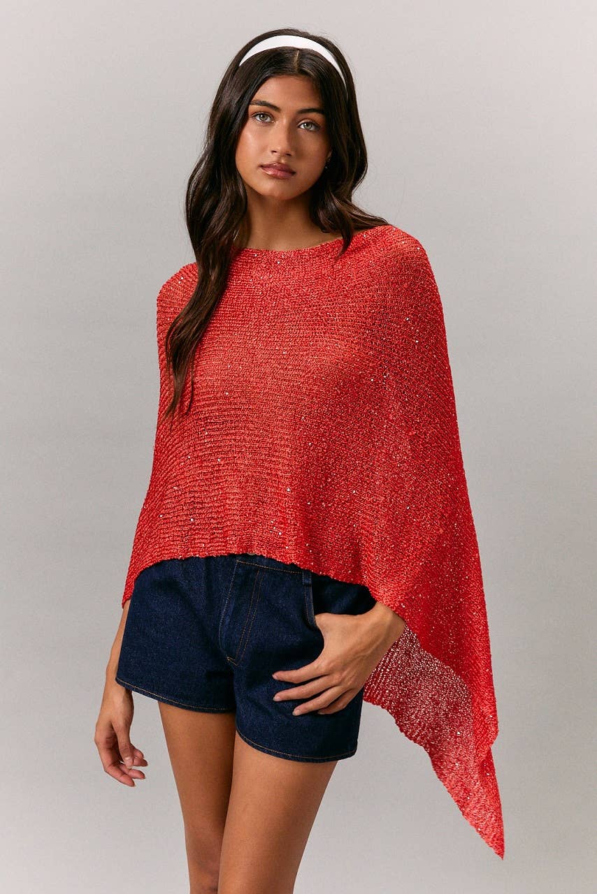 Poppy Poncho Top