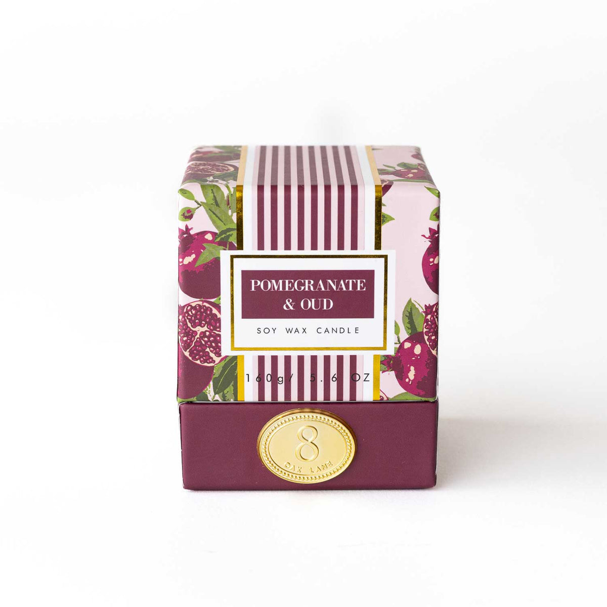 Pomegranate & Oud Boxed 5.6oz Candle
