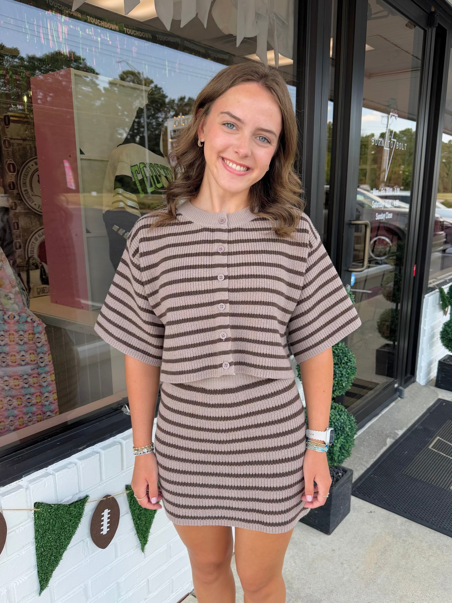 Laurel Stripe Skort Set