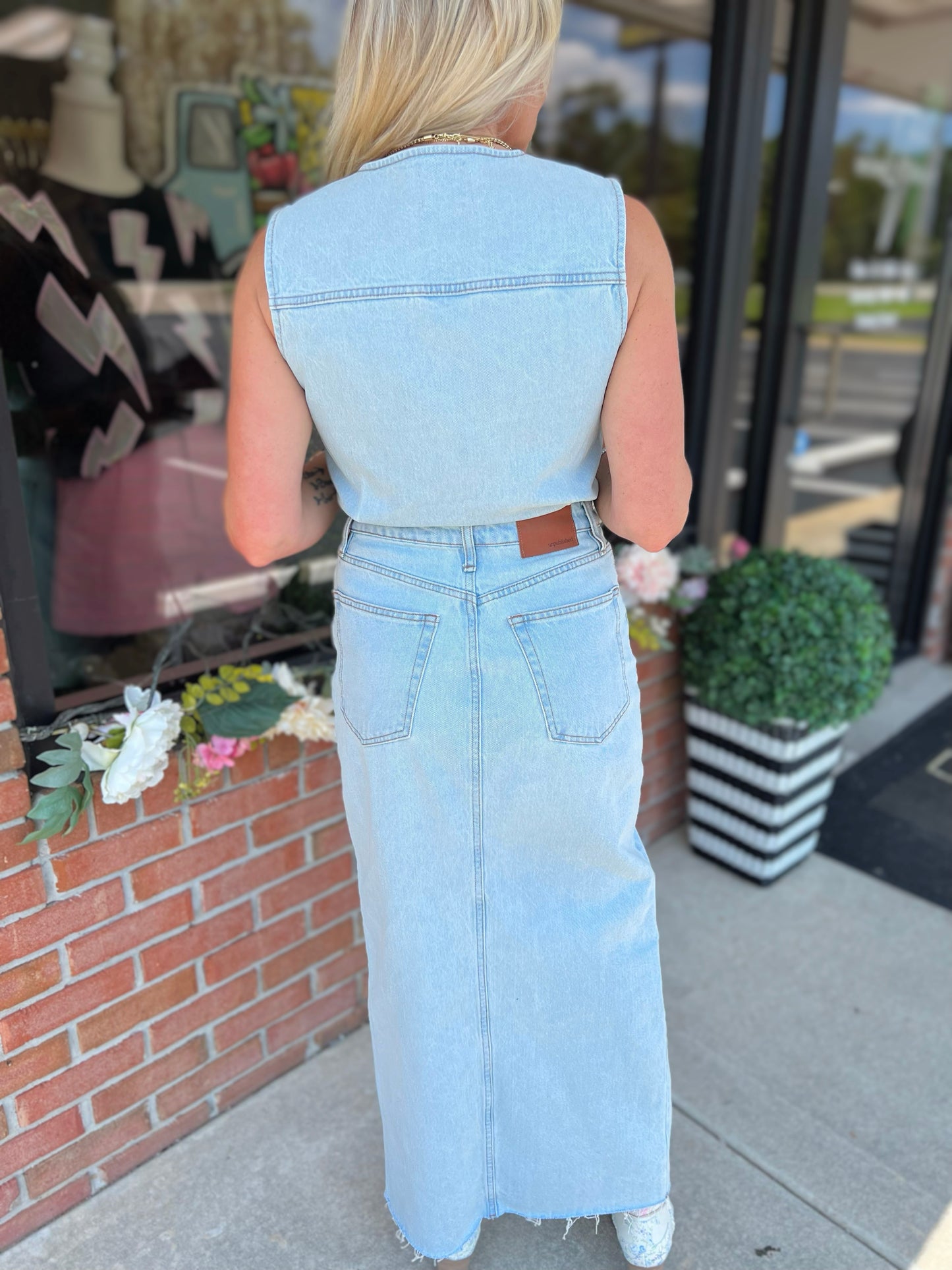 Twin Flame Denim Dress