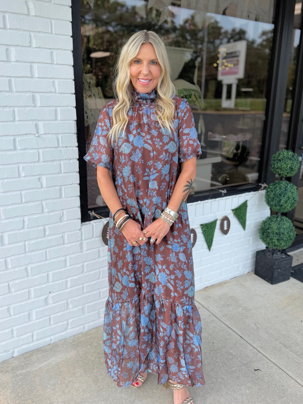 Fall Floral Maxi Dress
