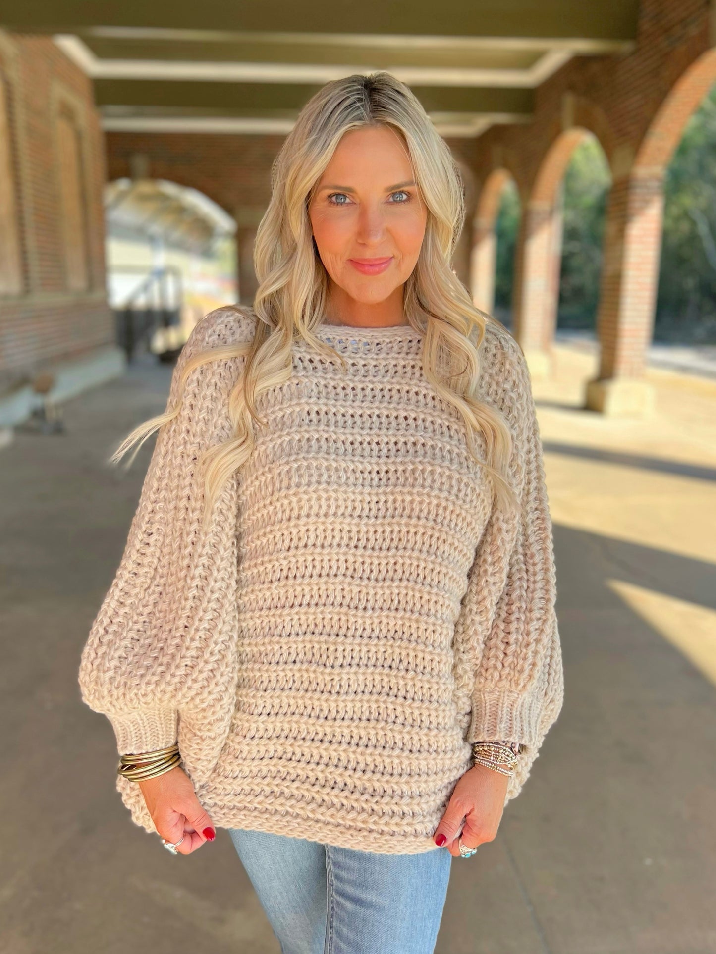 Chunky Knit Bow Sweater