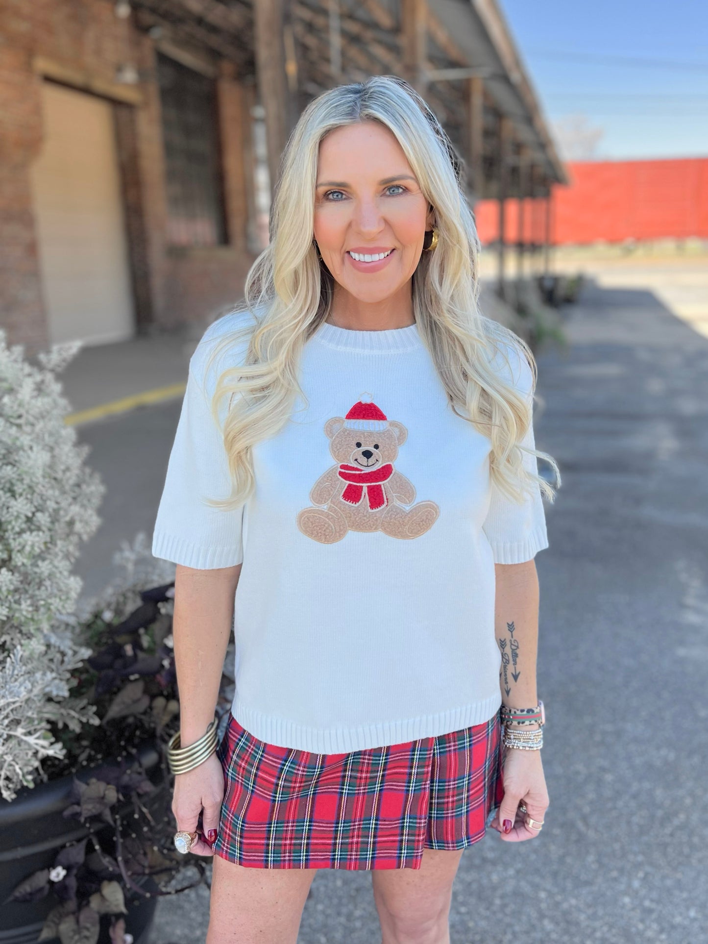 Holiday Teddy Sweater Top