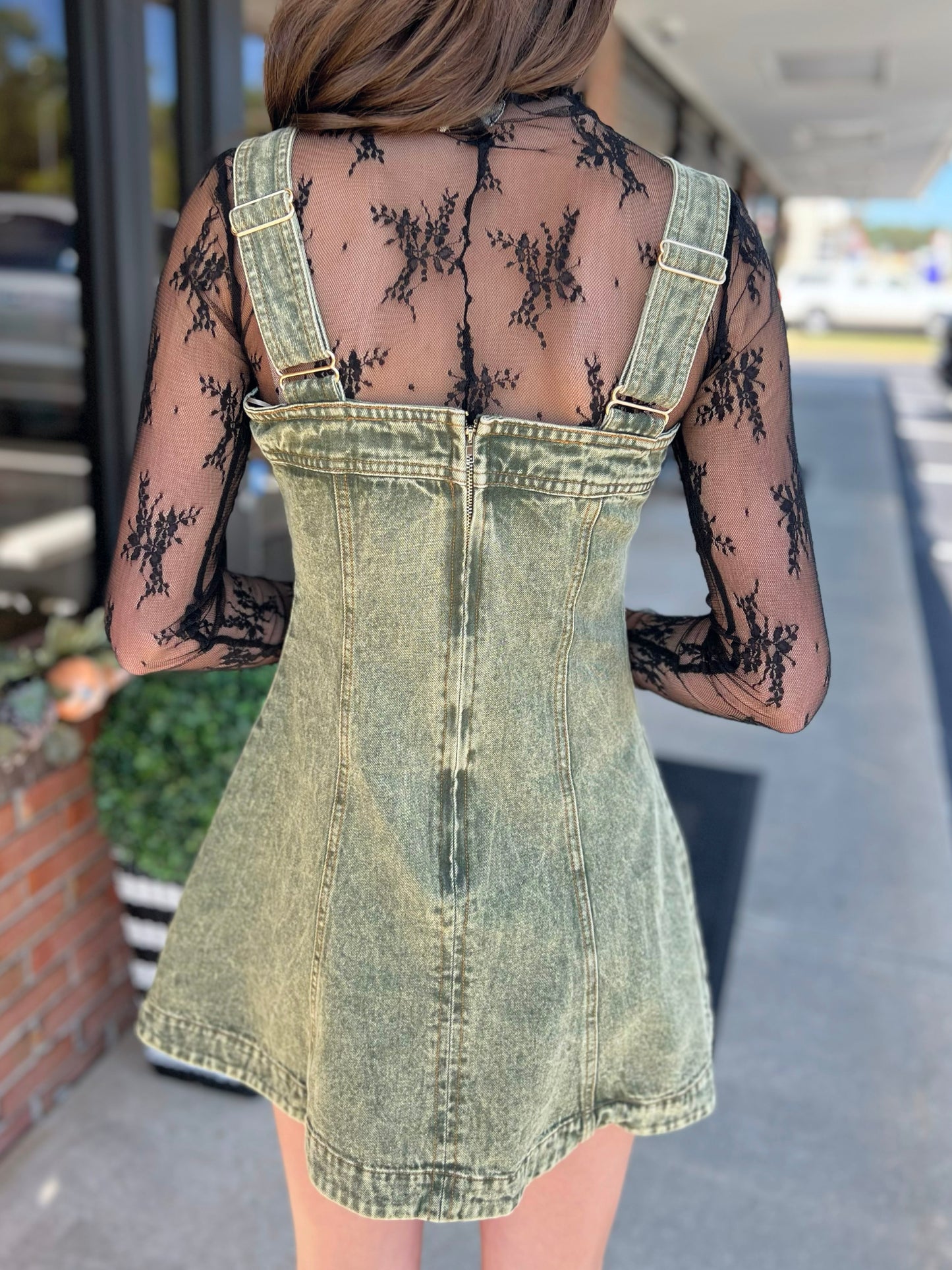 Washed Denim Mini Dress